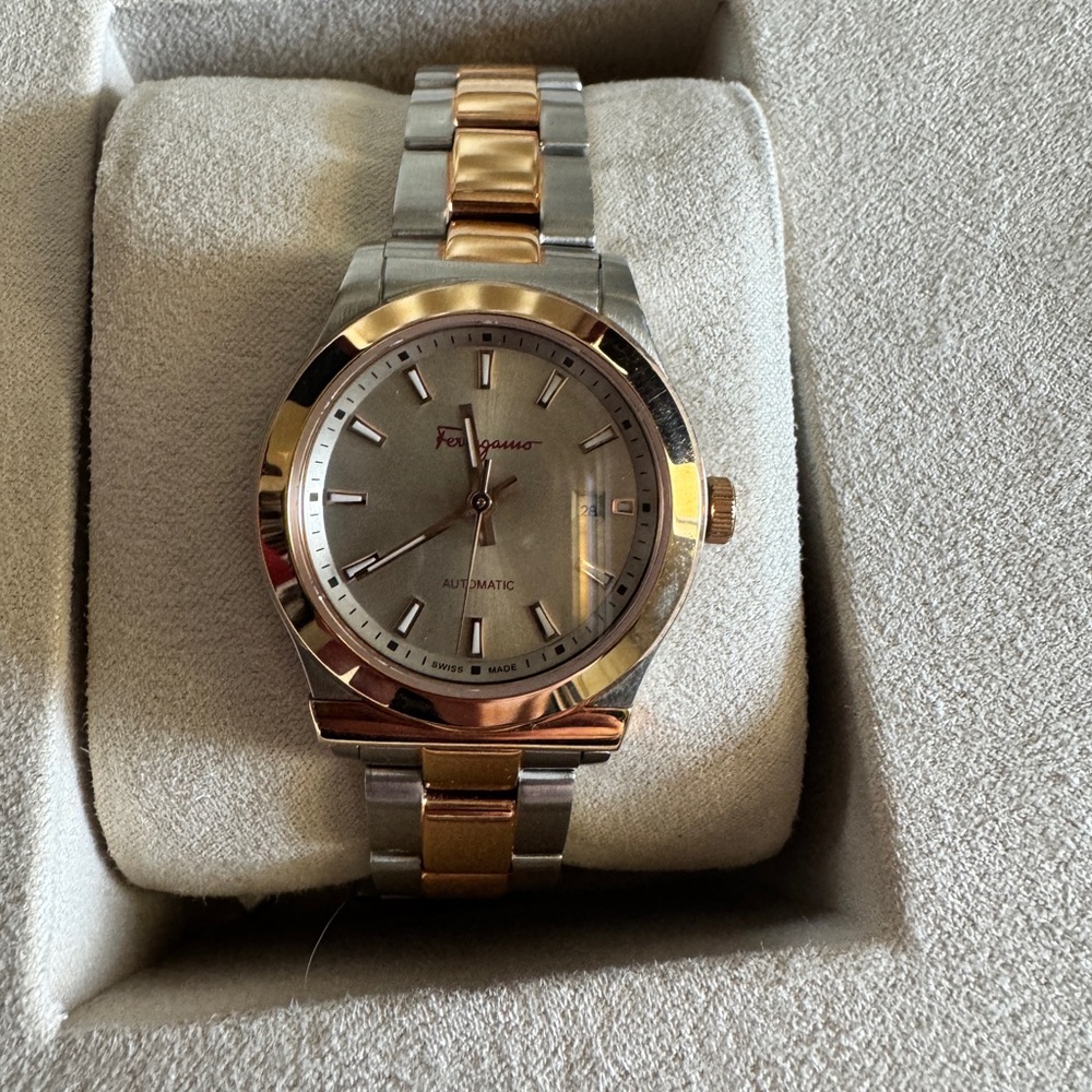 Salvatore Ferragamo Silver and Gold Women's Watch